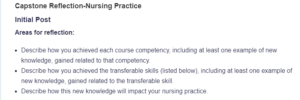 Capstone Reflection-Nursing Practice