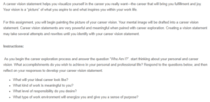 Career Vision Statement