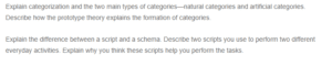 Categorization and Scripts