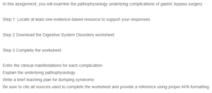 Digestive System Disorders