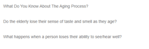 Discussion Response - Elderly Aging