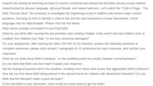 Documentary Study on Child of Rage - The Beth Thomas Story