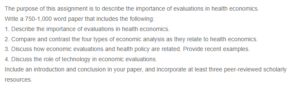 Economic Evaluations