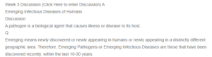 Emerging Infectious Disease of Humans