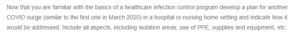 Essay on COVID Infection Control Plan