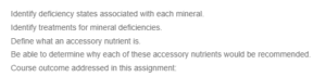 Evaluate need for mineral and accessory nutrient supplementation -Sofia 27 year Old female Case Study