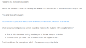 Exceptional Children - Classroom Inclusion