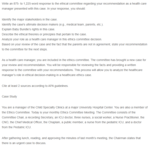 Healthcare Ethics Recommendation