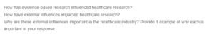 How Evidence-Based Research Has Influenced Health Care Research