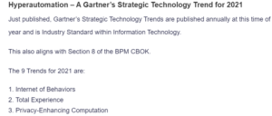 Hyperautomation - A Gartner's Strategic Technology Trend for 2021
