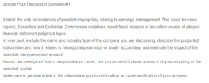 Inappropriate Reporting of Earnings - Enron Company