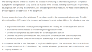 Information System Audit Plan