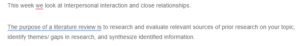 Interpersonal Interaction and Close Relationship