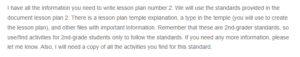 Lesson Plan Format for Grade Two Students