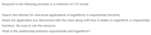 Logarithms and Exponential Functions