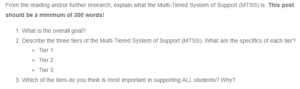 Multi-Tiered Systems of Support