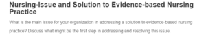 Nursing-Issue and Solution to Evidence-based Nursing Practice