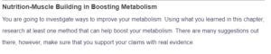 Nutrition-Muscle Building in Boosting Metabolism