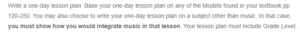 One-Day Lesson Plan