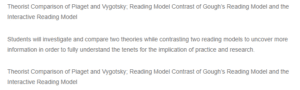 Theories and Models Comparison