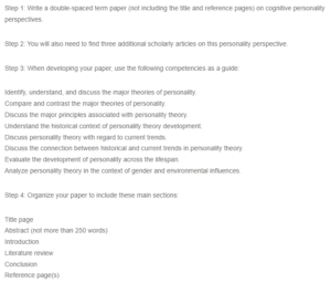 Theories of Personality Management