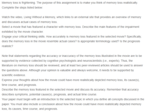 Understanding Memory Loss