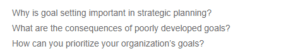 Why is Goal Setting Important in Strategic Planning.