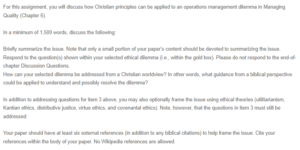 Applying Christian Principles