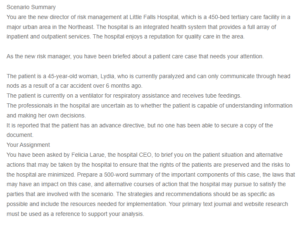 Case of a Paralyzed Patient Who Can Only Communicate through Head Nods