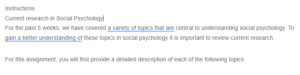 Current Research in Social Psychology