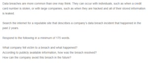 Data Breaches - T-Mobile Company