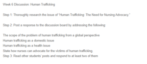 Discussion - Human Trafficking