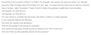 Discussion - The Republic by Plato