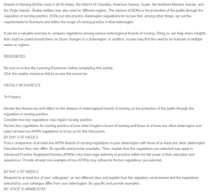 Peer Responses - Professional Nursing and State-Level Regulations