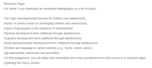 Research on Physical and Cognitive Development