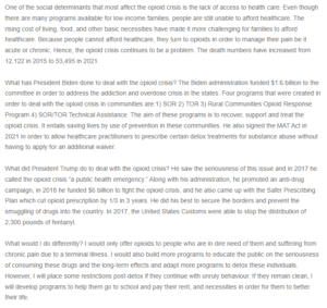 Social Determinant that Significantly Affects the Opioid Crisis