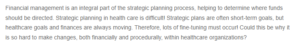 Strategic Planning In Healthcare