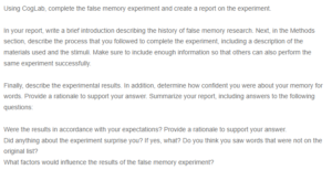 The False Memory Experiment