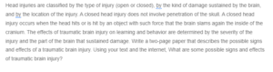 Traumatic Brain Injury