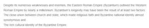 Why the Eastern Roman Empire Outlived the Western Roman Empire