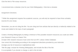 Working Bibliography - Casablanca