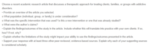 Article with a Therapeutic Approach
