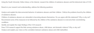 Children of Substance Abusers