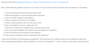 Empowering Students to Own the Assessment Process