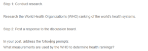Global Perspective on Health Care