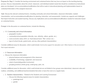 Impact on Instructional Planning and Implementation