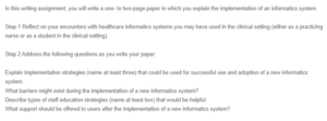 Implementing Informatics Systems in a Clinical Setting