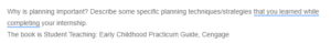 Importance of Planning-Early Childhood