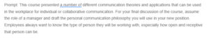 Manager's Communication Philosophy