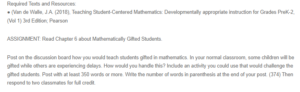 Mathematically Gifted Students